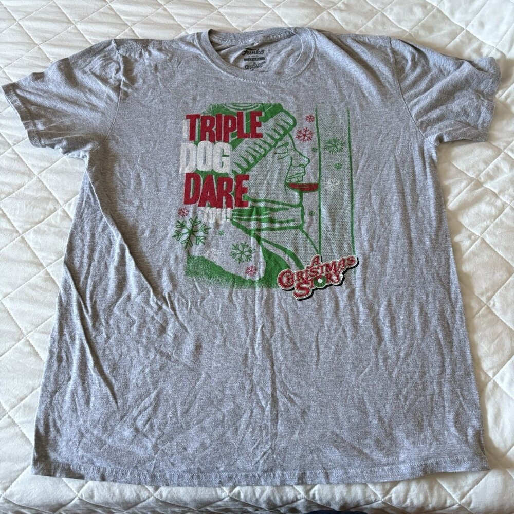 Funko Mens Size Large A Christmas Story T‎ Shirt Tee Triple Dog Dare You Holiday